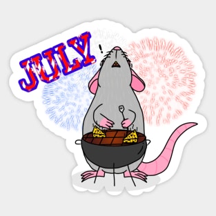 July Rat Sticker